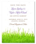 Green Wedding Save the Date Bright Meadow | Bright Meadow (Grass Green, White)