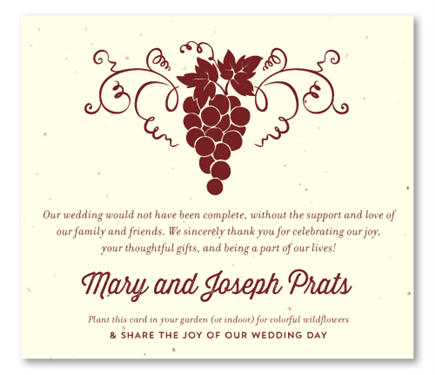 Seeded Wedding Favors ~ Burgundy Grapes