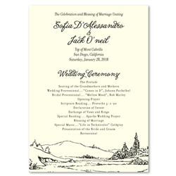 Rustic Wedding Programs - By the Little Brook