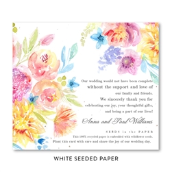 Californian Wildflowers Wedding Favors seeded paper