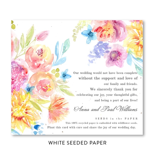 Californian Wildflowers Wedding Favors seeded paper