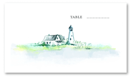 Cape Cod Lighthouse Wedding Place Cards