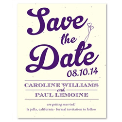 Unique Save the Date ~ Cheery Type (seeded)