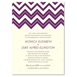 Gatsby Wedding Invitations - 1920's Chevron (seeded paper)