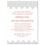 Modern Wedding Invitations - Chevron (seeded paper)