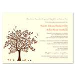 Apple Tree wedding Invitations on cream seeded paper