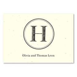 Plantable Thank you cards ~ Classic Initial