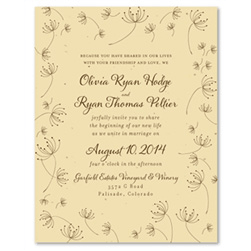 Dandelion Wedding Invitations ~ Colorado Countryside