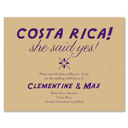 Destination Wedding Save the Date ~ Costa Rica