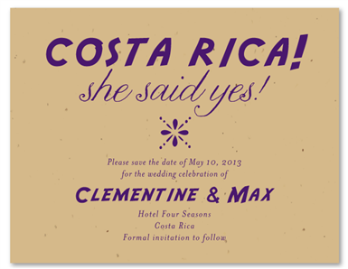 Destination Wedding Save the Date ~ Costa Rica