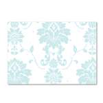 Damask Thank You Cards (plantable paper) on white seeded paper - Tiffany Blue and black print