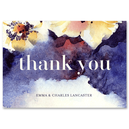 Floral Thank you cards | Deep Blooms
