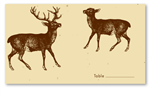 Western Plantable Table Cards with two deer
