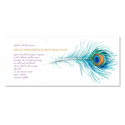 Peacock Wedding Invitations ~ Delicate Peacock