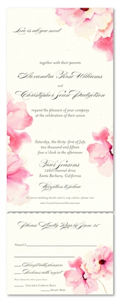 Antique Rose Wedding Invitations