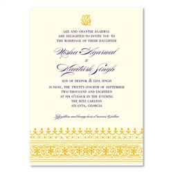 Indian Ethnic Wedding Invitations Dhanyabaad (seeded paper)