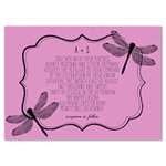 Pink Wedding Invitations ~ Dragonfly (Seeded paper)