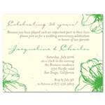 Green Wedding Anniversary Invitations ~ Drawn Poppy