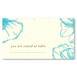 Plantable Table Cards - Drawn Poppy