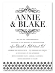 Script Wedding Invitations | Elegance (black and white)