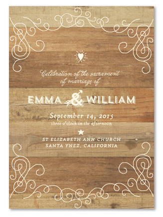 Rustic Wedding Programs on wood recycled woodsy paper | Elegant back country