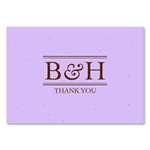 Seeded Paper Thank you cards | Eternal Monogram (Chocolate, Lavender)