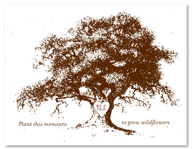 Tree Memorial Cards on seeded paper ~ Family Tree