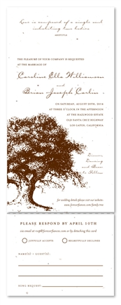 Plantable Wedding Invitations - Family Tree