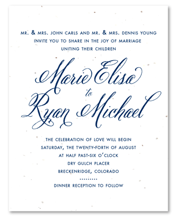 Fancy Script Wedding Invitations | Fancy Touch