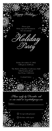 Seal and Send Gala Invitations | Festive Snow *black tie