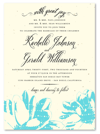 Romantic Wedding Invitations ~ Floral Delice