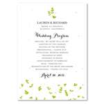 Seeded Paper Wedding Programs ~ Flying Leaves