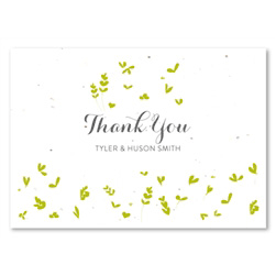 Seeded Paper Thank you notes ~ Flying Leaves (celery