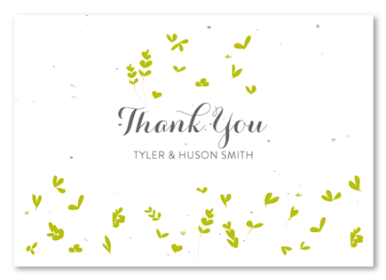 Seeded Paper Thank you notes ~ Flying Leaves (celery