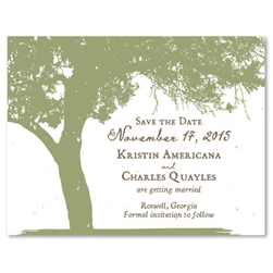 Tree Wedding Save the Date Cards ~ Folk (plantable)