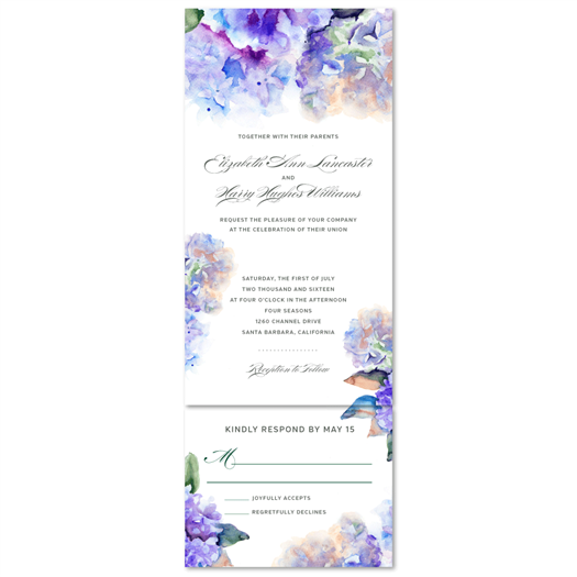 Hydrangea Wedding Invitations | French Hydrangea