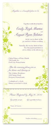Eco-friendly Wedding Invitations - Garden's Jewels (100% recycled)