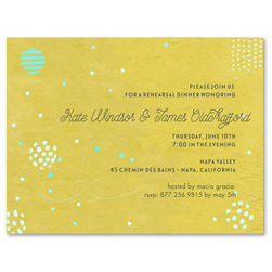 Recycled Rehearsal Dinner Invitations - Green Party