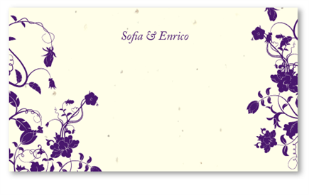 Plantable Table Cards on Cream seeded paper - Garden's Jewels by ForeverFIances Weddings