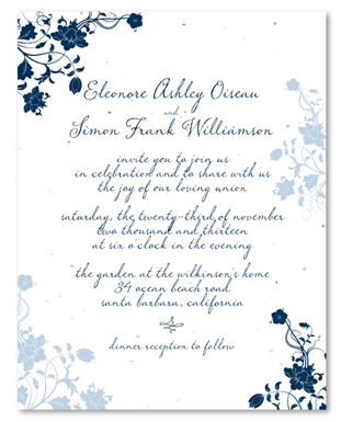 Commitment Wedding Invitations ~ Garden jewels (seeded)