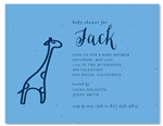 Giraffe Baby Shower Invitations on seeded paper