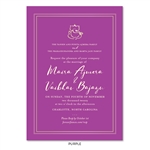 gold ganesha wedding invitations with purple