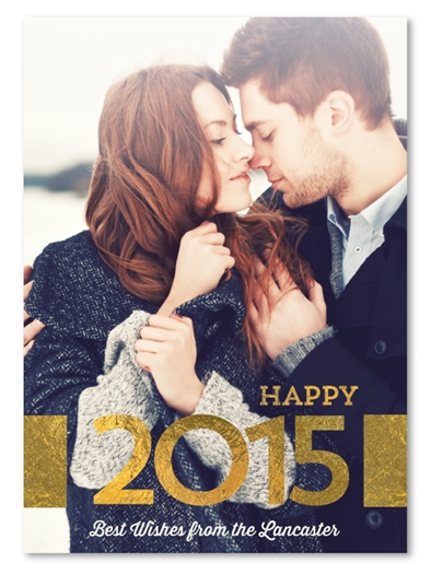 Gold Holiday Cards | Gold New Year (100% recycled paper)