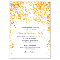 Black Tie Gala Invitations - Gold Snow (100% recycled)