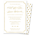 Gold Wedding Invitations - Gold Soire