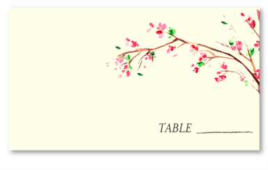 Wedding Place Cards - Golden Blooms Tree