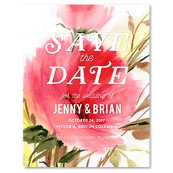 Flower Save the Date | Gorgeous Poppies (100% recycled paper)
