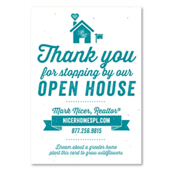 Open House Realtors Thank You Cards plantable