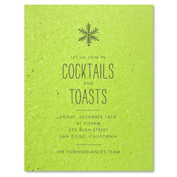 Corporate Holiday Invitations ~ Green Snow by Green Business Print