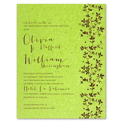 Garden Herbs Green Wedding Invitations ~ Green Vines (seeded)
